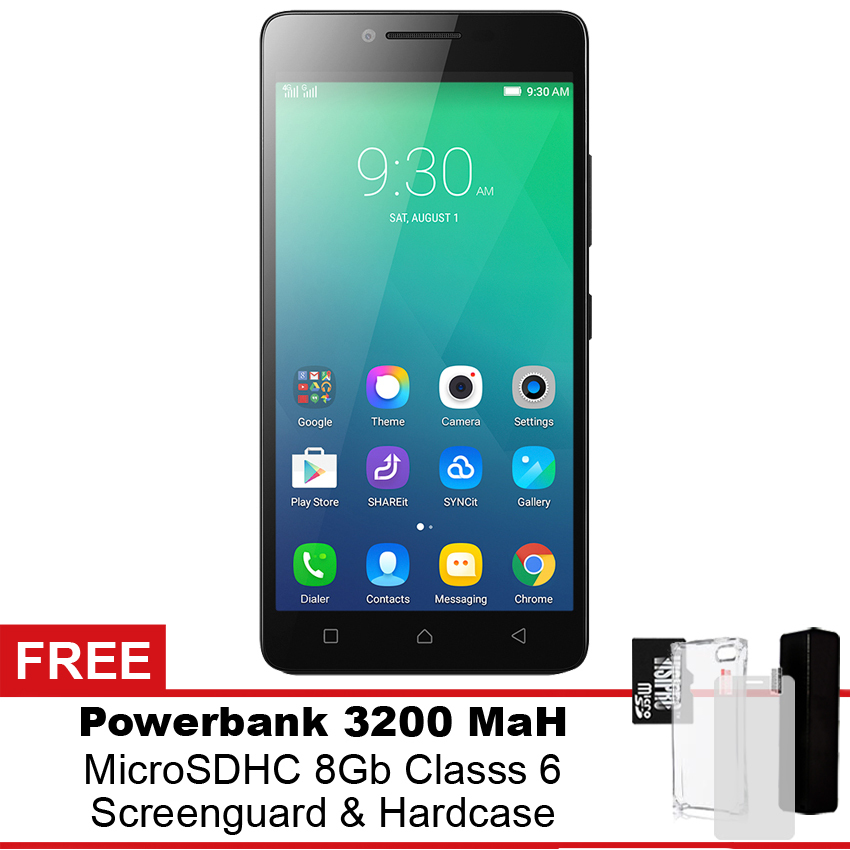 Lenovo A6010 - 16 GB - Hitam + Powerbank + MMC 8Gb + Softcase + Screenguard