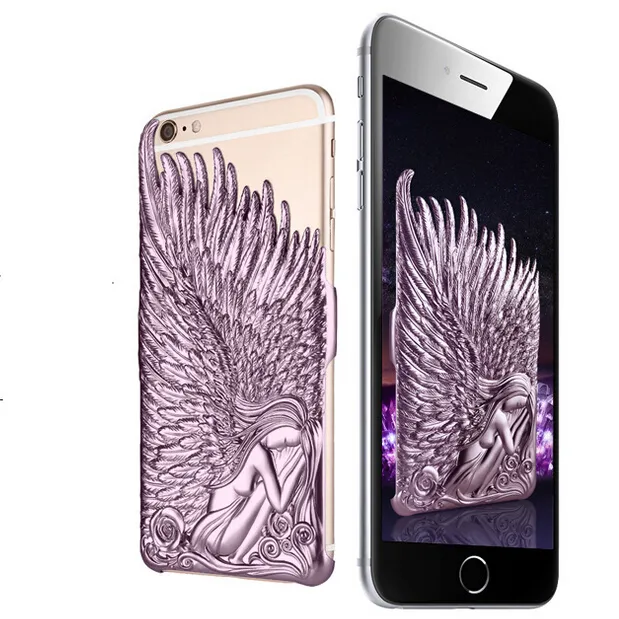 Harga luxury pc case desain baru angel wings fashion gaya 3d back cover untuk apple iphone