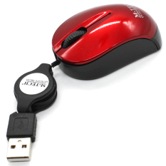 M-Tech Mouse Retract RE-88 - Mouse Tarik - Merah