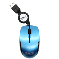 M-Tech Mouse Retract RE89 - Mouse Tarik Biru