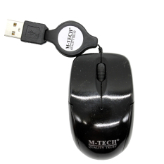 M-Tech Mouse Retract RE89 - Mouse Tarik Hitam