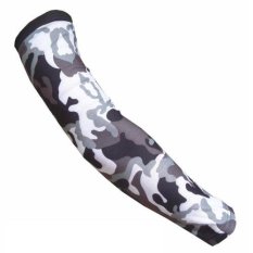 Manset Pelindung Tangan Bersepeda Sarung Tangan Motor Motif Army Camo Militer - Abu Putih