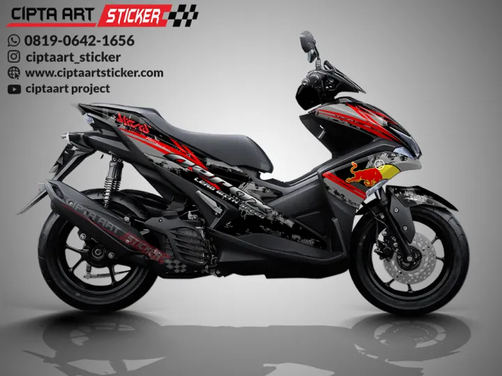 Decal Stiker Full Body Yamaha Aerox 155 Red Bull High Quality