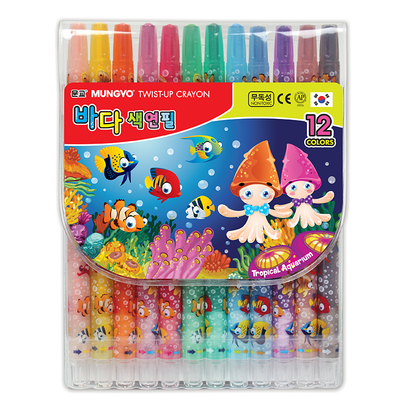 Mungyo Twist up crayons set of 16 Multicolor colors