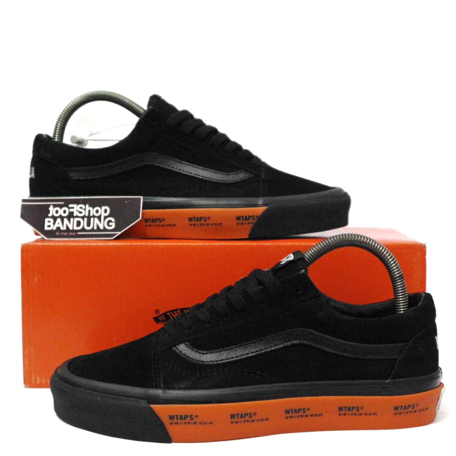 orange checkered vans old skool