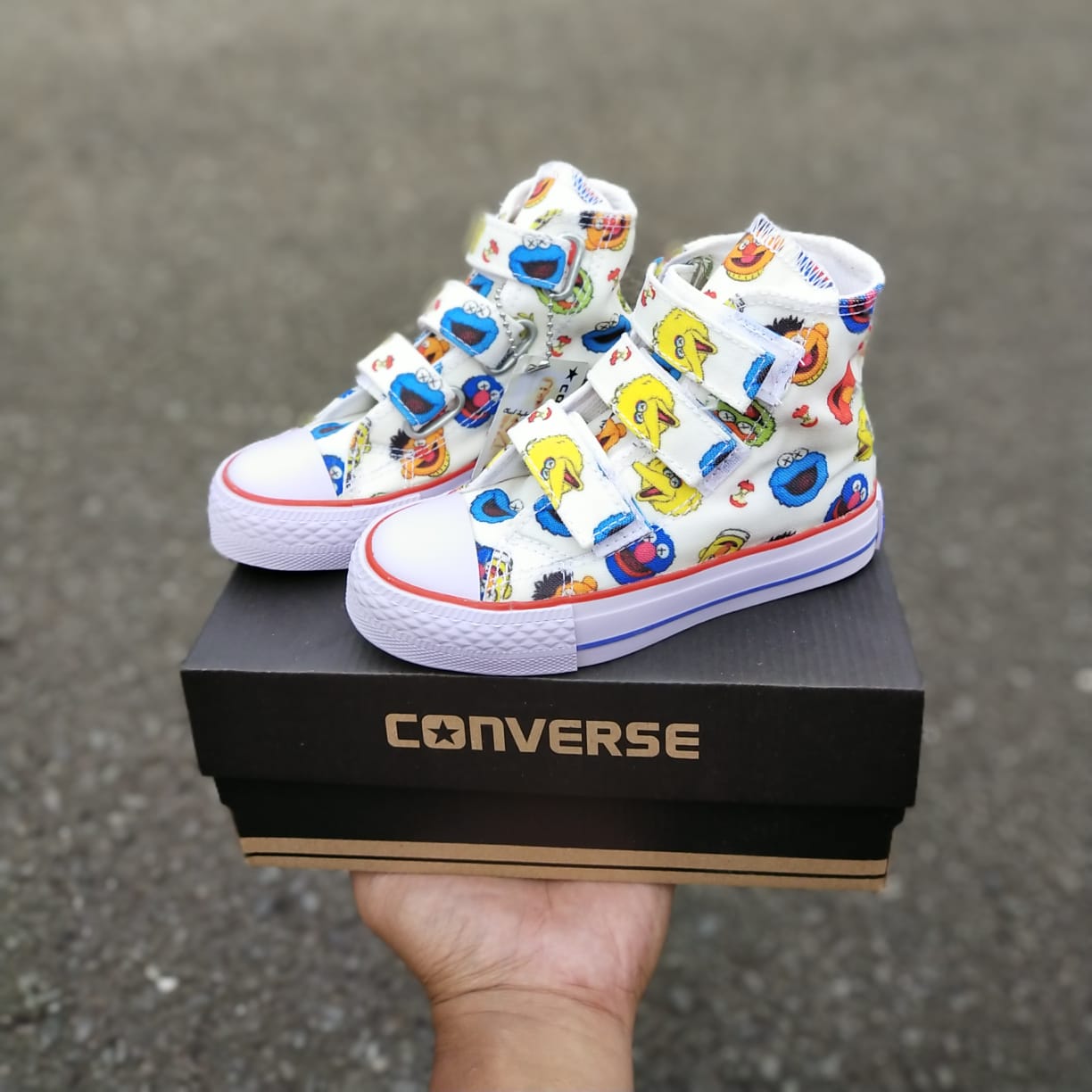 Sepatu Boots Anak Laki-laki Perempuan Elmo Sesame Street Sneakers High ...