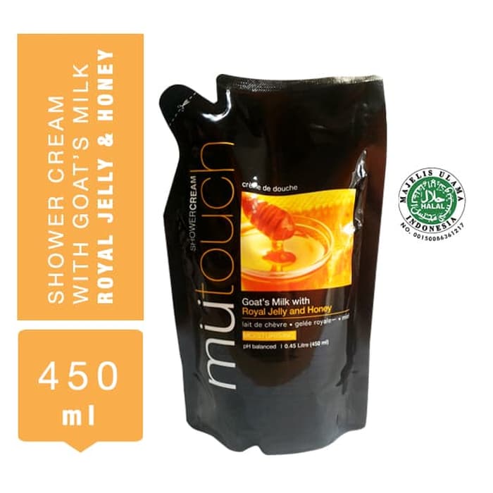 mutouch goats milk shower cream royal jelly and honey 800ml refill sabun cair sabun mandi isi ulang sabun cair isi ulang mutouch sabun cair