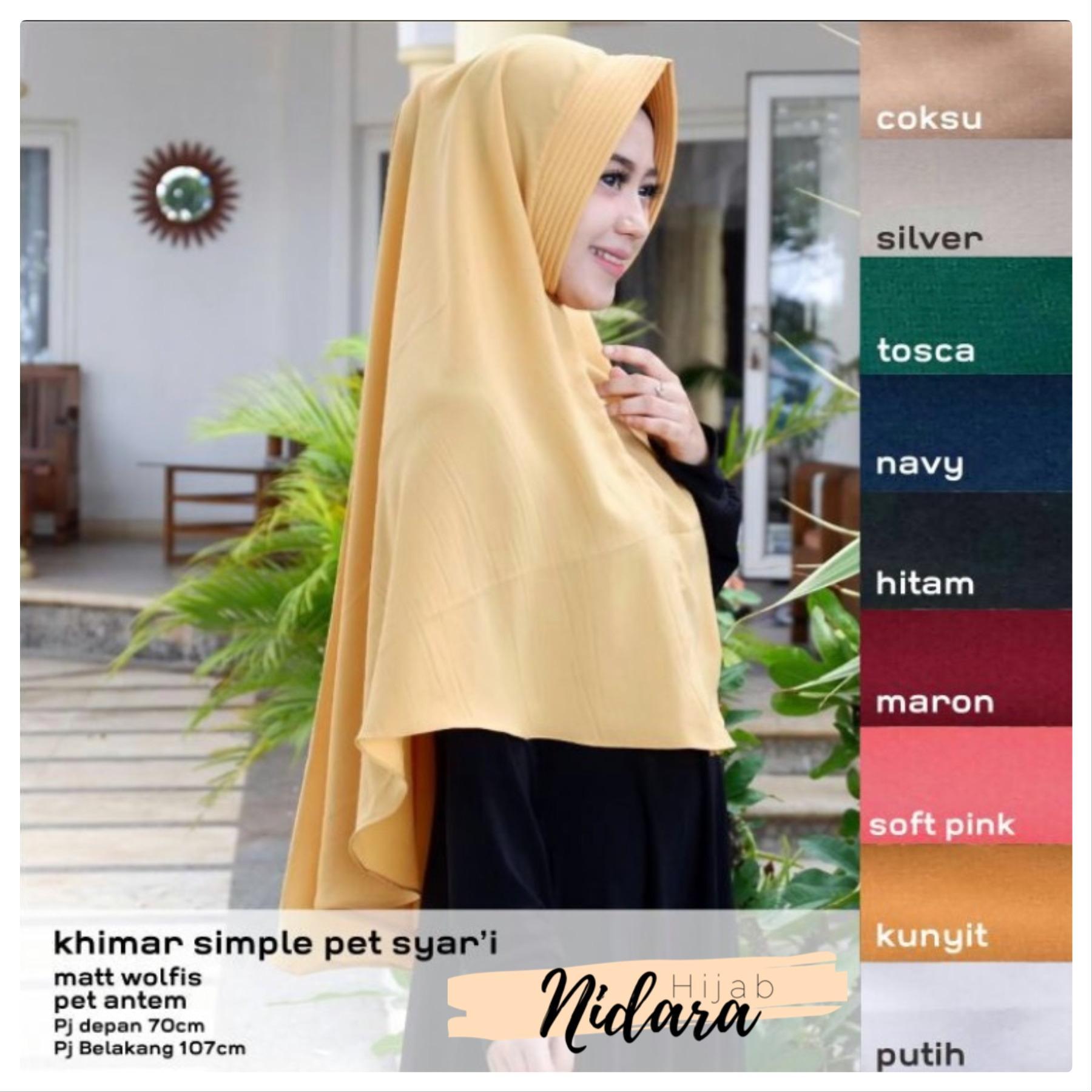 jilbab Khimar - Khimar Syari - Khimar Jumbo 70x110cm Jilbab Wolfis Antem Kerudung Instant Instan TERBARU