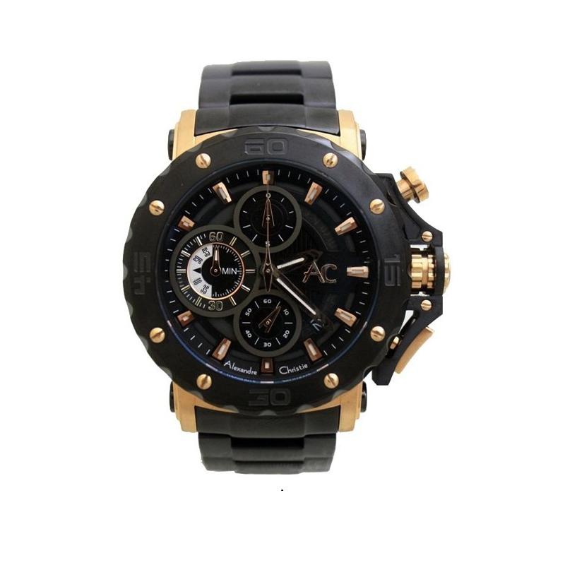 Alexandre Christie Jam Tangan Pria - Hitam - Strap Stainless Steel - AC-9205 MBRG