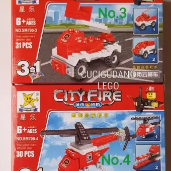 Lego City Fire Mobil Pemadam Kebakaran Firefighter Fire Fighter