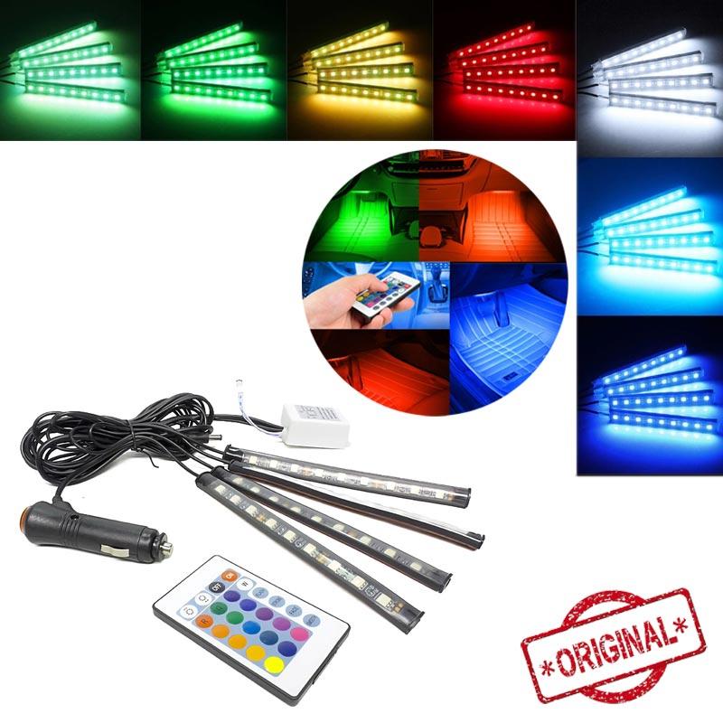 Lampu DRL 4 Strip LED Atmosphere Lamp Mobil TE-0061-001 Multiwarna