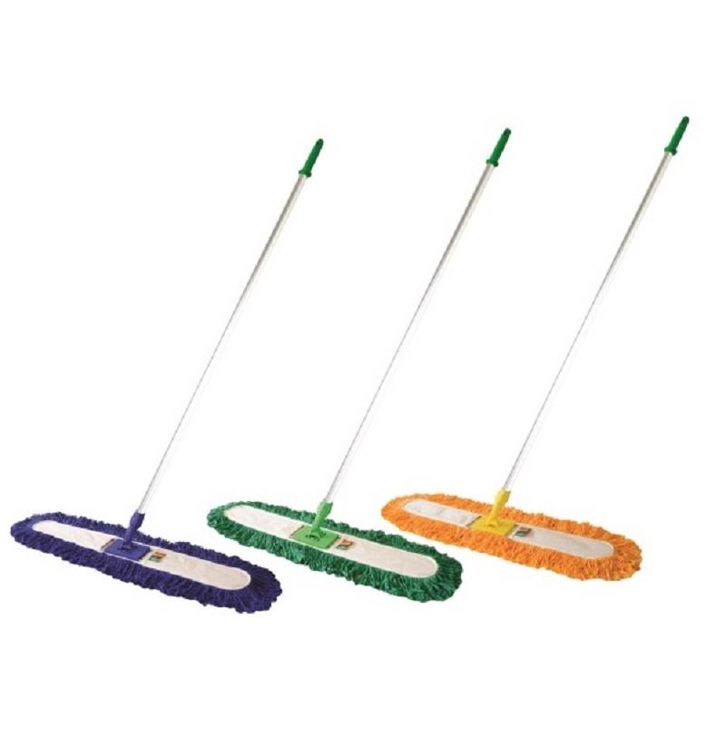 Clean Matic Dust Mop Cotton 80 CM Colour Pendorong Debu Biru