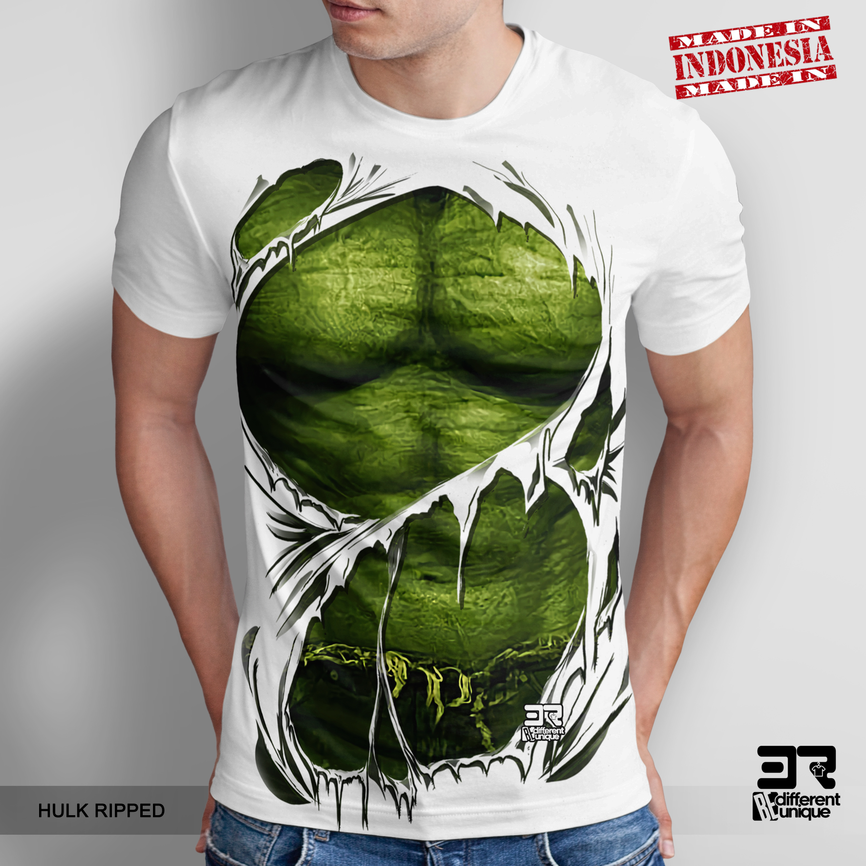 Kaos Distro Print 3R Hulk Ripped 2 