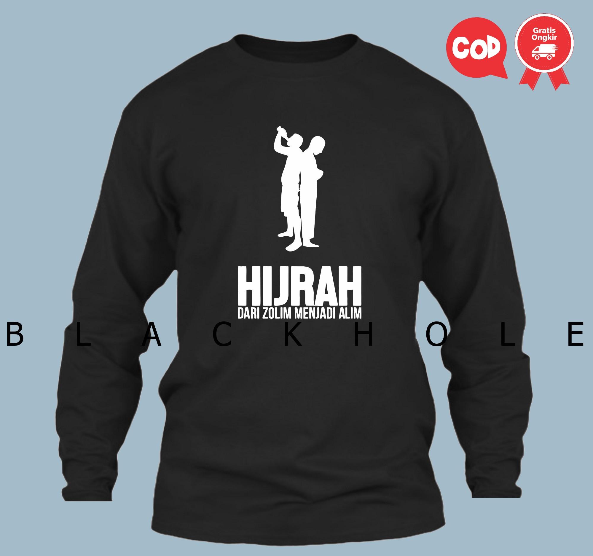 Black Hole Fashion Kaos T-Shirt Distro / Kaos Pria Casual / Kaos Distro Casual / Baju Pria Lengan Panjang / Kaos Pria Lengan Panjang Hijrah