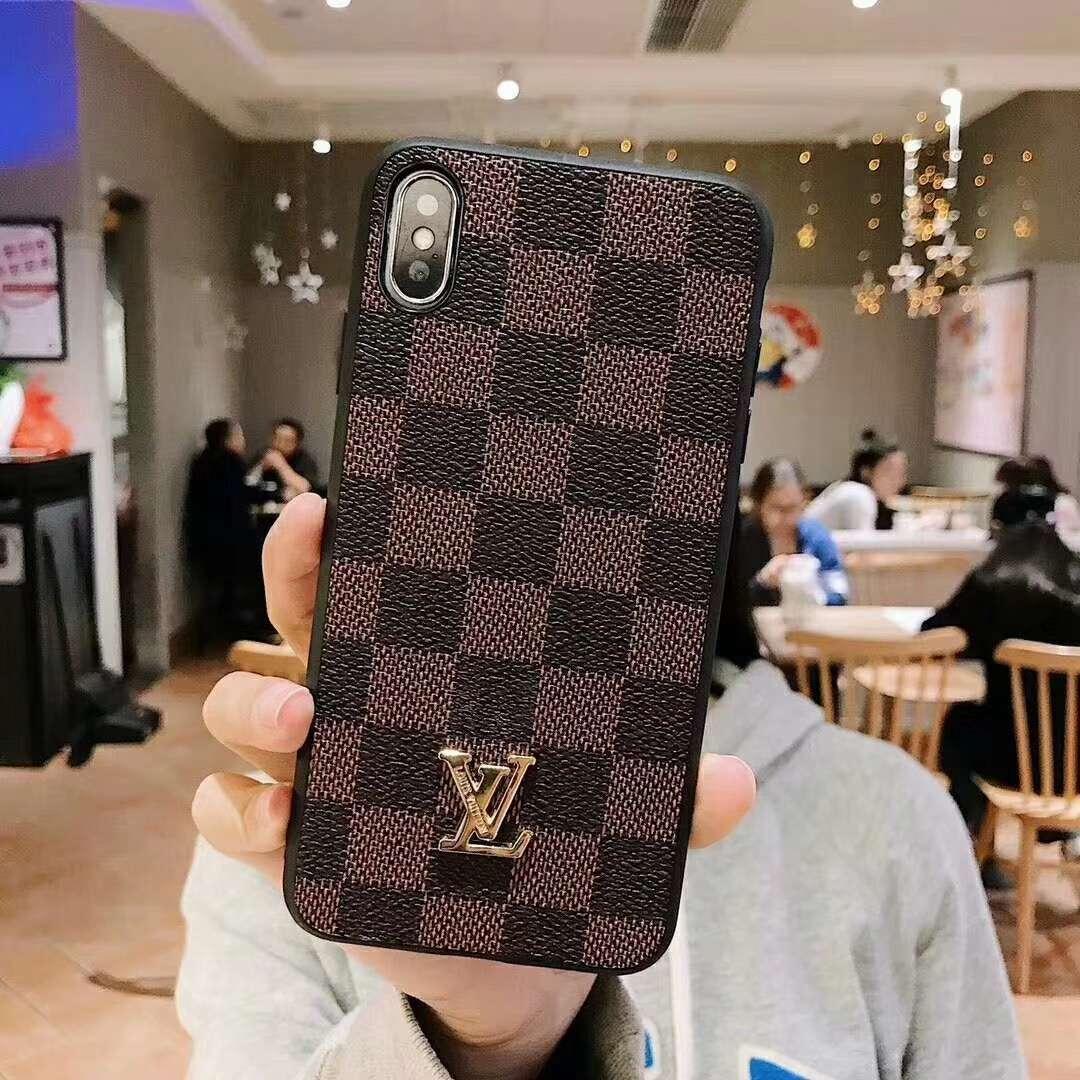 LV Damier + LV Logo Iphone 6/6+/7/7+/8/8+/X / Oppo F1S/ F5/ F7/ F9 / A3S / VIVO Y71/Y91/Y93/Y95/V7PLUS/V11/V11PRO