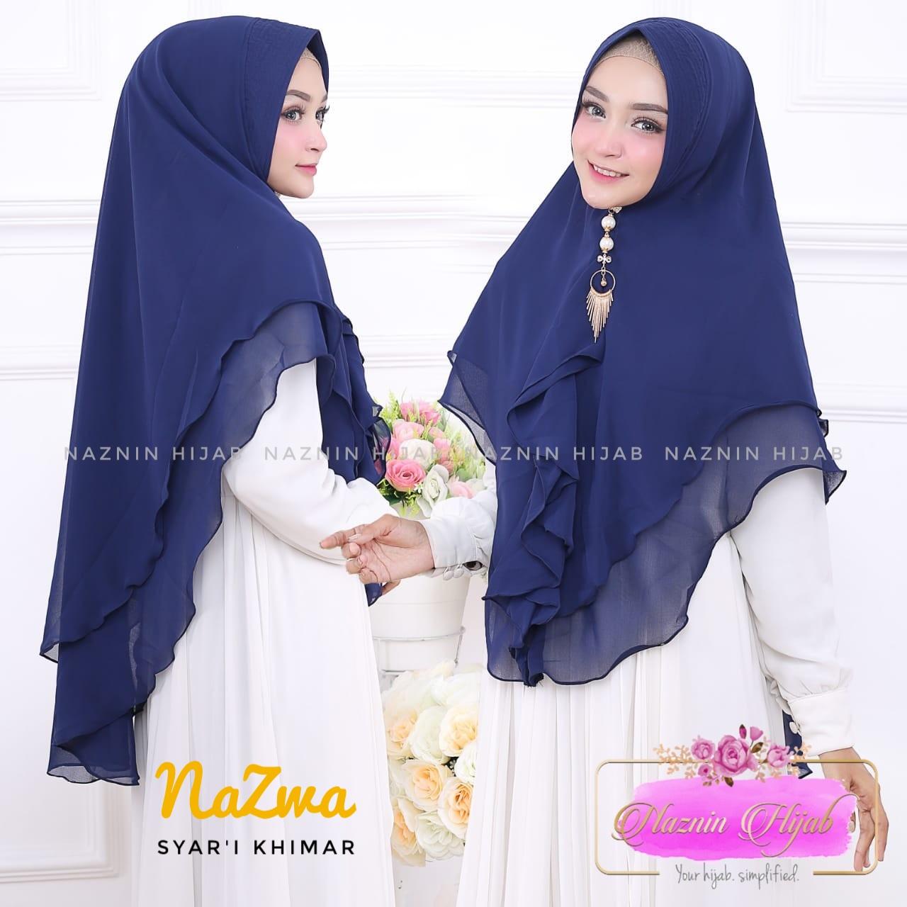 Baju Fashion Wanita Baju Muslim Hijab Jilbab Khimar Syari Nazma Rempel Terbaru