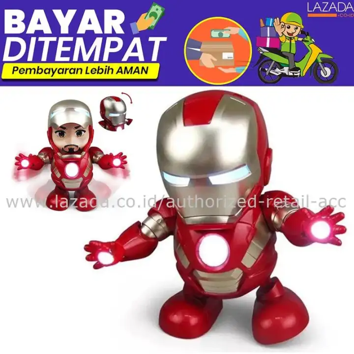 robot iron man menari