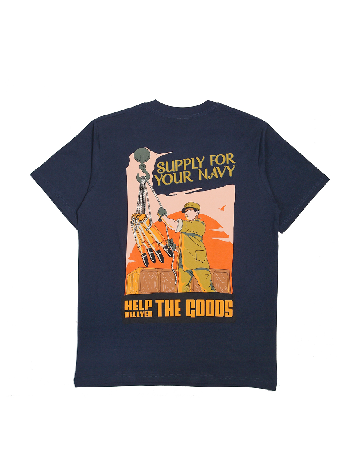 Shipping Board Tee - Men Tees Navy Blue 