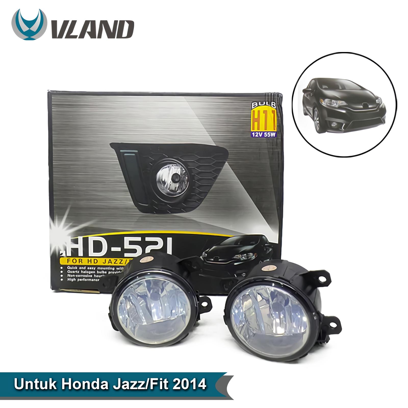 VLAND Lampu Kabut 2 Pcs Honda All New Jazz/Jazz Fit 2014 Fog Lamp Lights Mobil VLA-HD-521 Clear