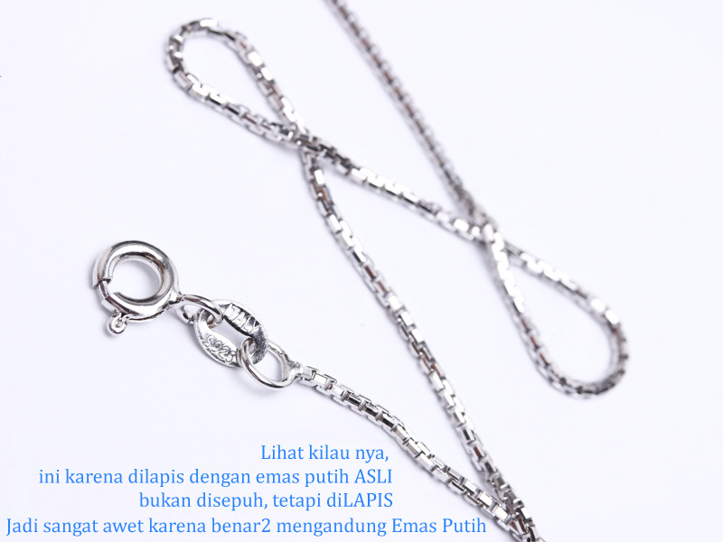 Wg 400 C Kalung Perak Emas Putih Asli Korea Awet 7 Thn Free Rantai Perak Emas Putih Asli Box Garansi 6 Bulan Dengan Video Lazada Indonesia
