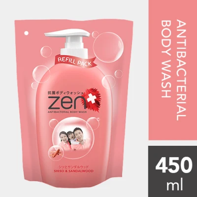 Zen Antibacterial Sabun Cair Shiso & Sandalwood Refill 450ml