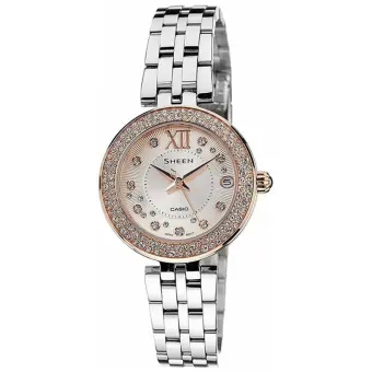 casio sheen analog digital ladies watch