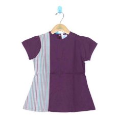 MenthikBatik Dress Tenun Lurik & Katun - Ungu