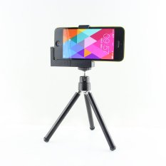 Mini Adjustable Tripod + Pemegang Kamera untuk IPhone dan Ponsel Lainnya