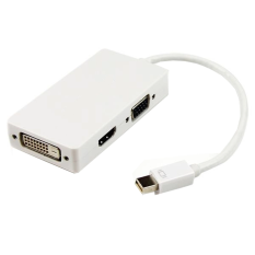 Mini Display Port Thunderbolt to DVI VGA HDMI HDTV Adapter 3in1 For iMac Mac Book Microsoft Surface Pro 3 2 1