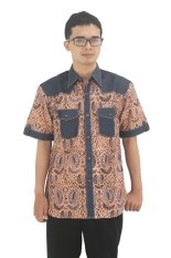 Model Baju Batik Pria Cap Asli Jambi Berkualistas - Zallatra - Coklat + Gratis Canting