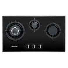 Modena Kompor Gas Tanam 3 Tungku - BH 1735 - 70cm - Kaca Hitam
