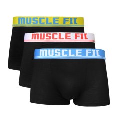 Muscle Fit Celana Dalam Pria Fit MFBX 108 Boxer - 3 Buah - Hitam