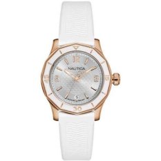 Nautica - Jam Tangan Wanita - Rosegold-Putih - Rubber Putih - NAD13537L