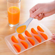 Es Baru Pattern Lovely Kreatif Trays Mould Maker Silicone Buah Berbentuk Cube (10 Cangkir Orange)