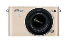 Nikon 1 J3 Double Zoom Kit Dua Lensa 10-30mm & 30-110mm VR - 14.2 MP - Beige/Krem