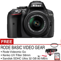 Nikon D5300 Kit AF-P 18-55mm VR - Hitam + RODE Basic Video Gear
