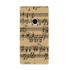 Pc Plastik Musik Catatan Staf Case untuk Nokia Lumia 920 Khaki