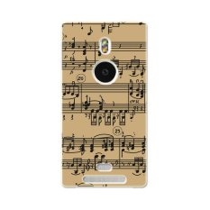 Pc Plastik Musik Catatan Staf Case untuk Nokia Lumia 925 Khaki