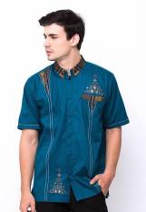 Nuranitex Busana Muslim Baju Koko Modern 2017 Bordir Elegan Toska - Murah