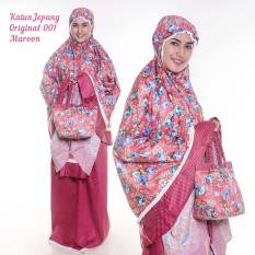 Nuranitex Busana Muslim Mukena Katun Jepang Original Terlaris Maroon 001 - Jumbo