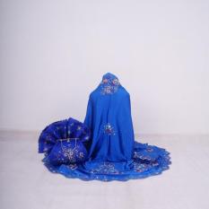 Nuranitex Busana Muslim Mukena Yoryu Bordir Tabur Mewah - Biru