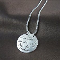 Okdeals Kalung Belajar dari Kemarin, Hidup Hari Ini, Harapan untuk Hari Esok Silver