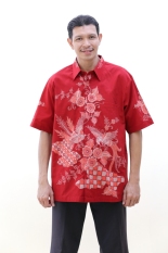 Oktovina-HouseOfBatik Hem Batik Tulis Katun - Batik Tulis HTK-3 - Merah