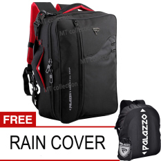 Palazzo R4x1+ Tas Ransel Backpak Keren ,3in1 + Free Rain Cover Palazzo- Hitam