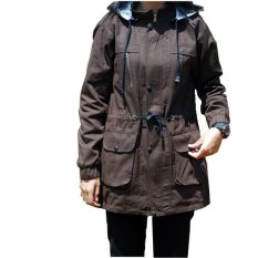 Parka Jaket Wanita Keren - Coklat Tua