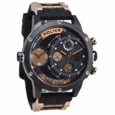 Police Dual Time Zone P0014536JSB02PAB Jam Tangan Pria Kasual Rubber Strap (Hitam)