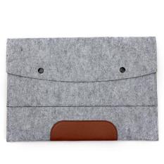 Tas Laptop Premium Wool Felt Envelope Sleeve Case for Macbook Air/Retina 13inch Softcase- Light Grey