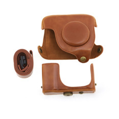 PU Case Kulit Tas untuk Canon G16 Pelindung Dilepas Kamera Digital Coklat