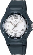 Q&Q VP58J001Y - Jam Tangan Pria - Hitam Putih - Resin