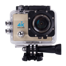 Q3H 4 K WIFI Kamera Aksi Video Full HD 170D Lensa 4 KHelmet Cam Menyelam 30 M Tahan Air Action Camera (Emas)